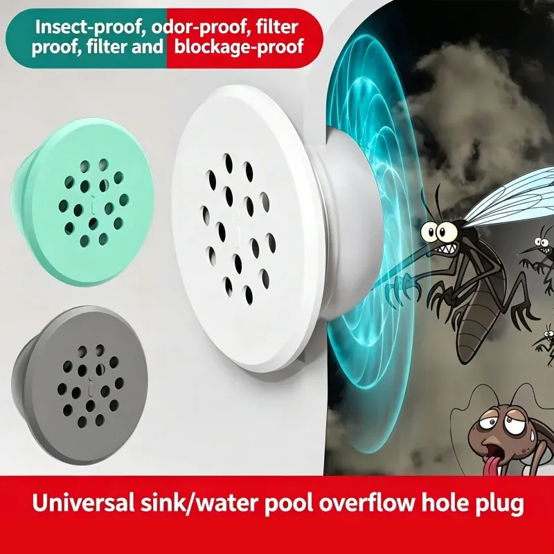 Bouchon de lavabo en silicone avec anneau anti-débordement - Image 1