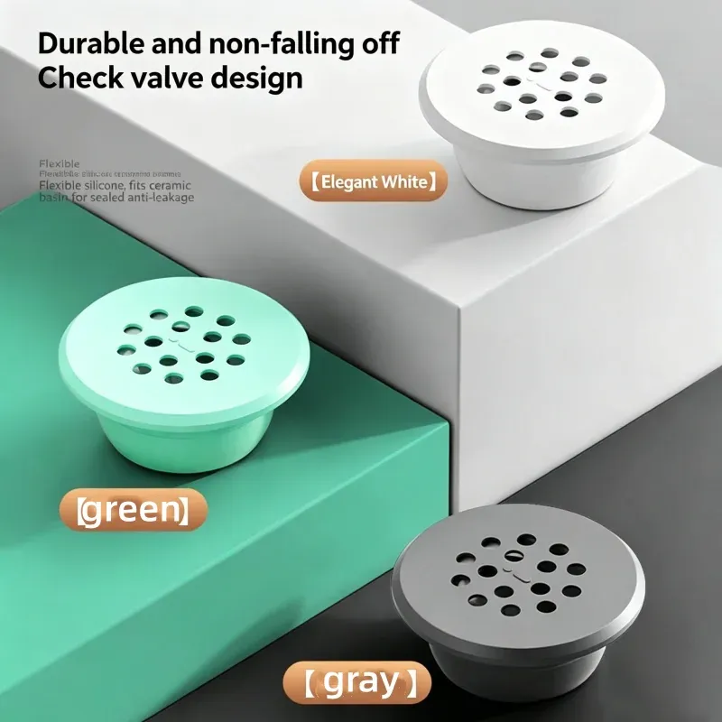 Bouchon de lavabo en silicone, vue rapprochée