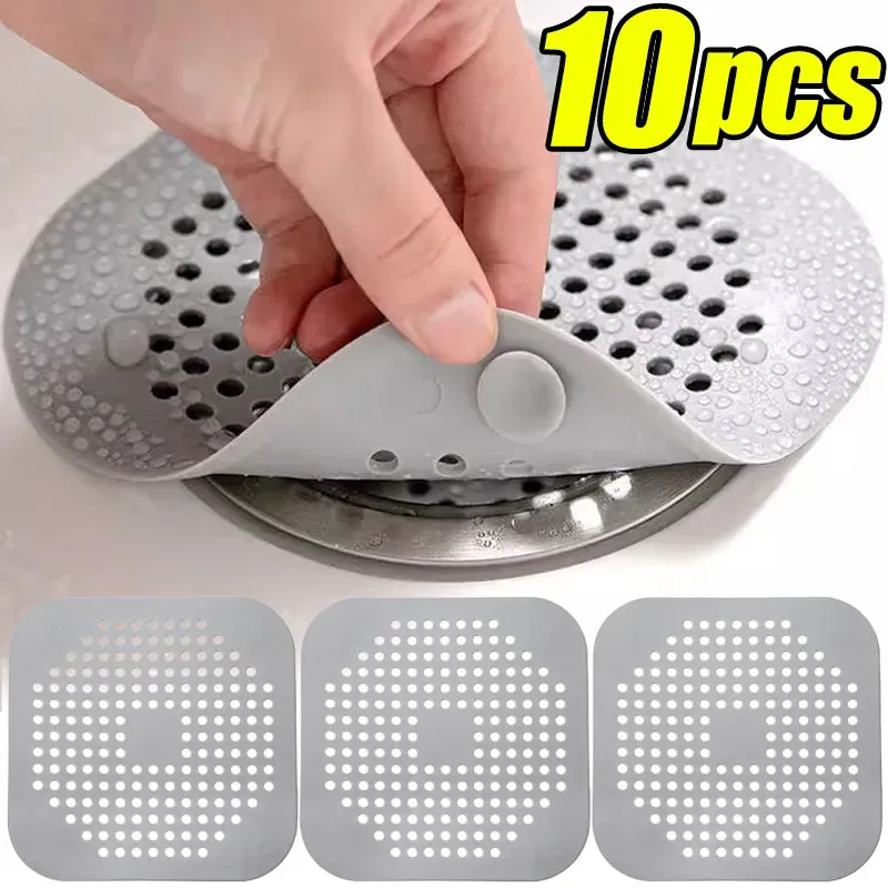 Bouchon d'évier en silicone avec filtre anti-cheveux pour cuisine et salle de bains