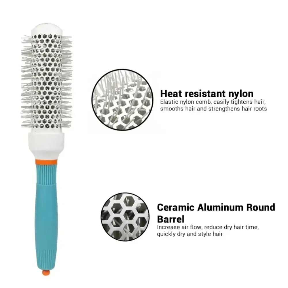 Brosse ronde professionnelle pour salon, idéale pour cheveux bouclés, humides et secs 3