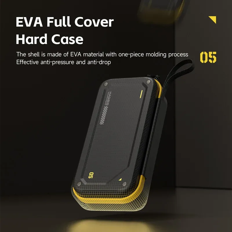 Hagibis – Organisateur électronique de voyage à coque rigide EVA, pochette de transport en PU pour câbles, chargeurs et accessoires 5