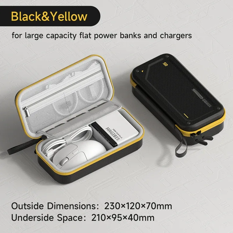 Hagibis – Organisateur électronique de voyage à coque rigide EVA, pochette de transport en PU pour câbles, chargeurs et accessoires 8