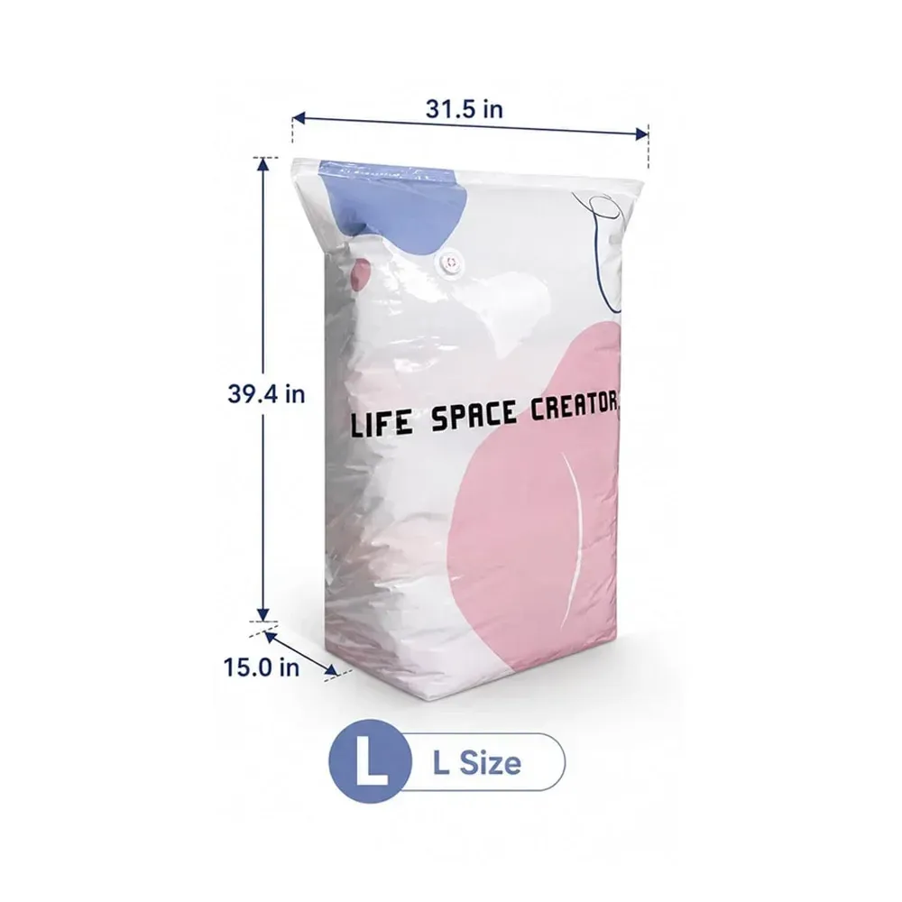 Sac de rangement sous vide sans pompe
