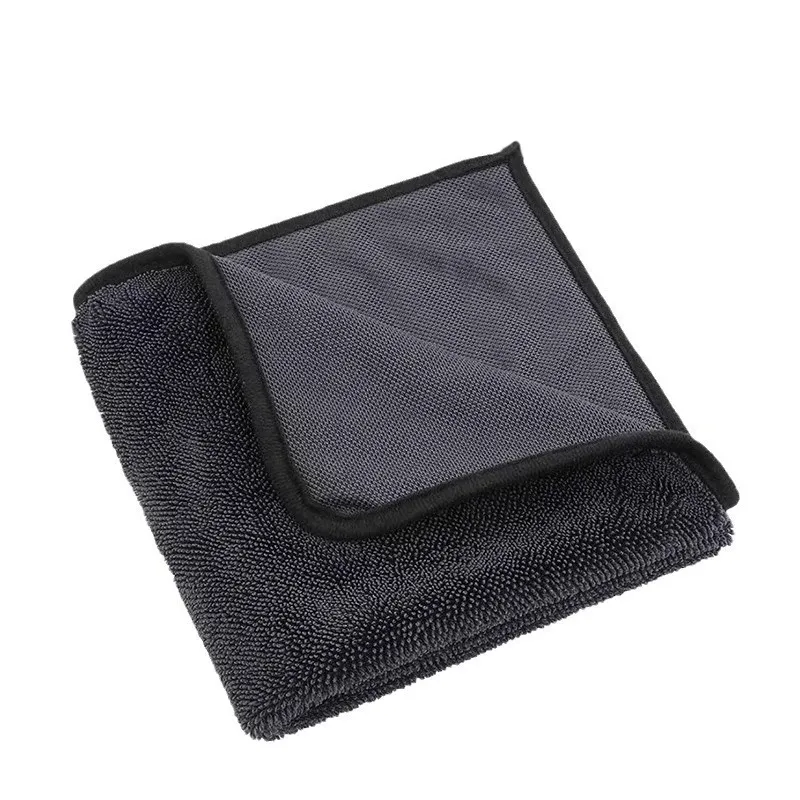 Serviette en microfibre gris foncé pour voiture, 500 GSM, très absorbante et surdimensionnée 7
