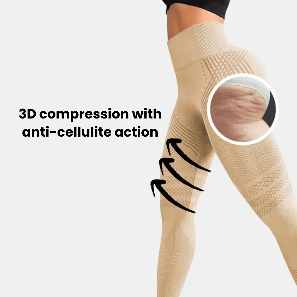 Leggings de compression pour femme, gainants anti-cellulite, taille haute, sans couture, pour yoga et fitness, pantalon de sport - Image 1