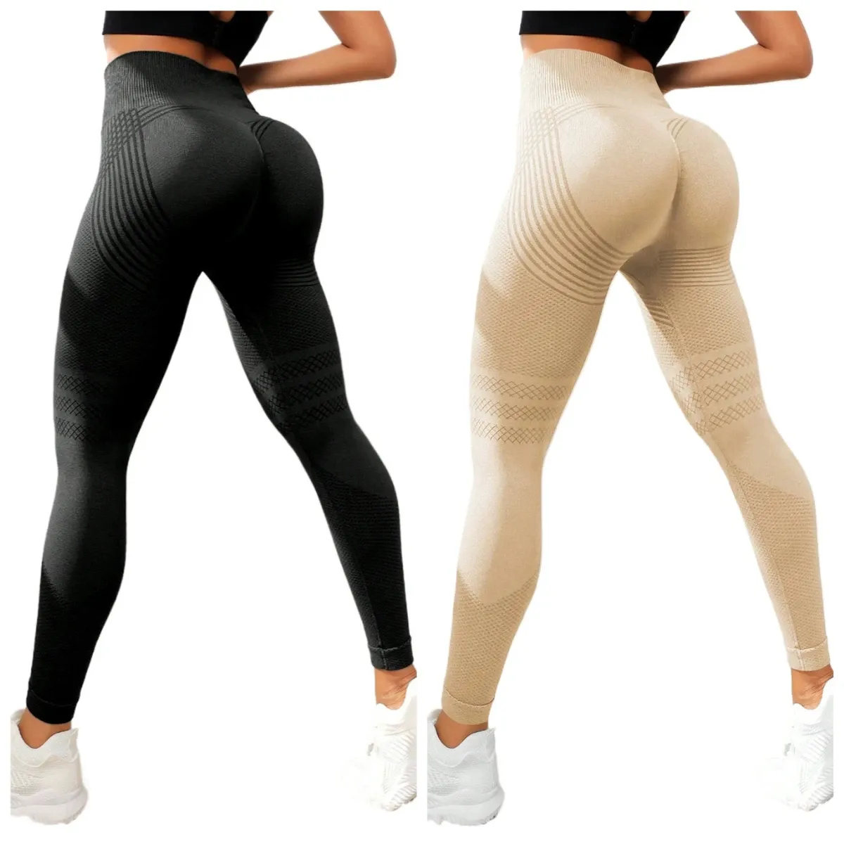 Leggings de compression pour femme, gainants anti-cellulite, taille haute, sans couture, pour yoga et fitness, pantalon de sport 22