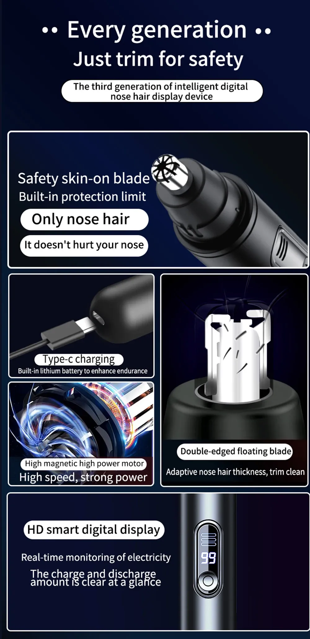 Tondeuse nez et sourcils, présentation
