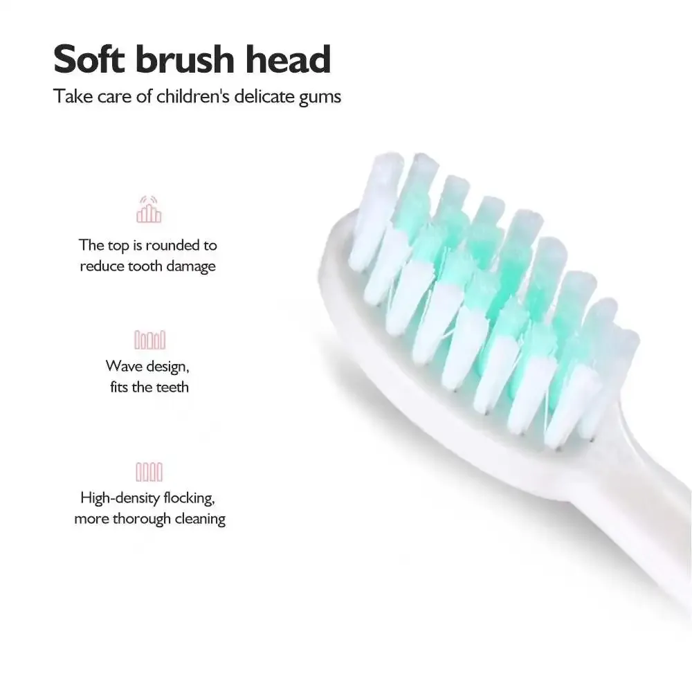 Brosse à dents électrique sonique pour enfants avec 5 têtes de rechange, motif dessin animé 6