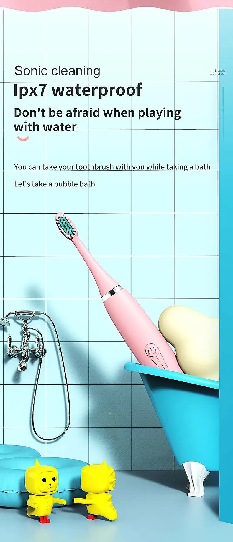 Brosse à dents électrique enfant ambiance lifestyle