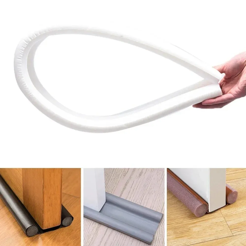 Bande d'étanchéité en silicone pour porte, double joint anti-poussière et insonorisant, 95 x 10 cm 4