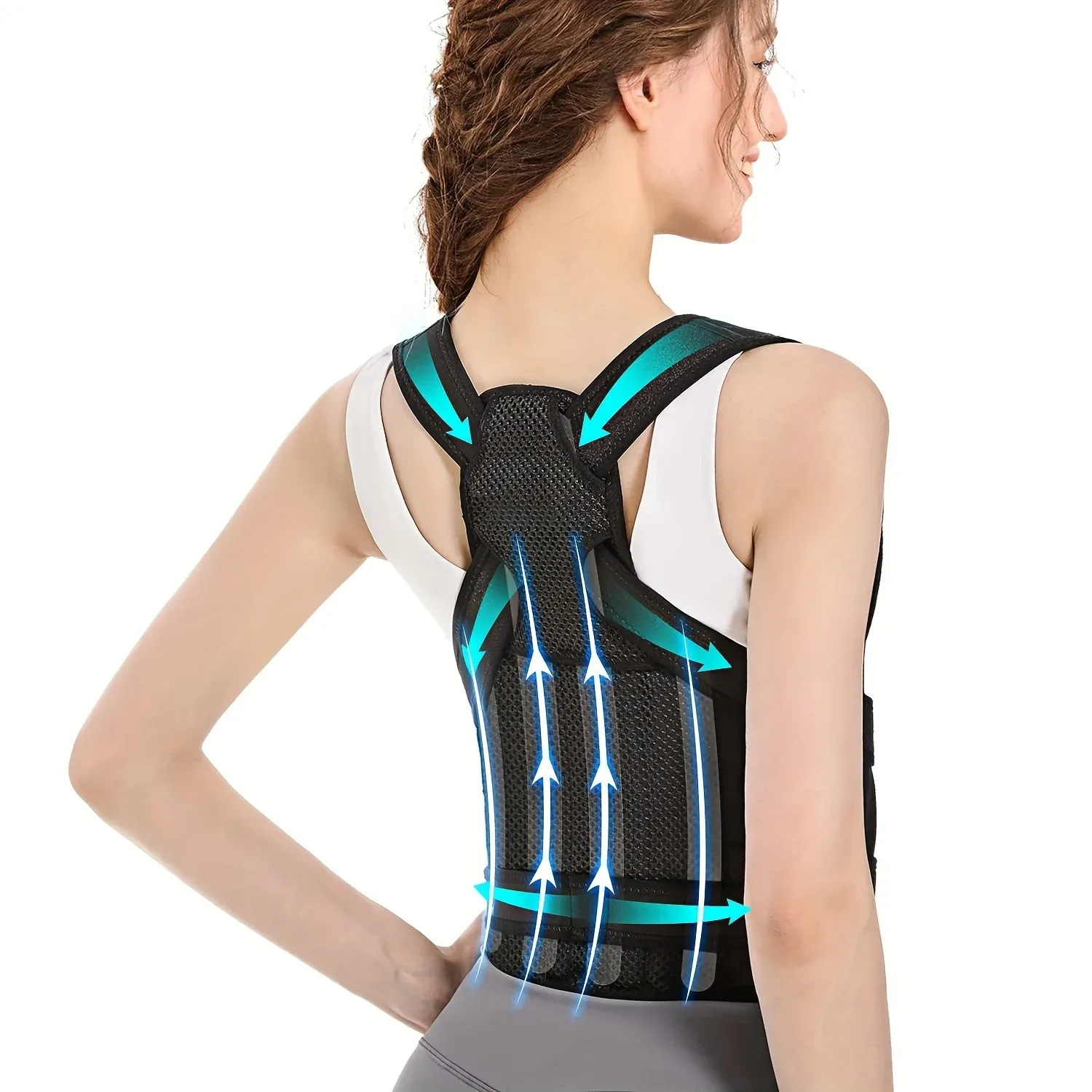 Correcteur de posture pour le dos, soutien lombaire pour la scoliose, correction de la cyphose, soulagement des douleurs dorsales, entraîneur de posture 2