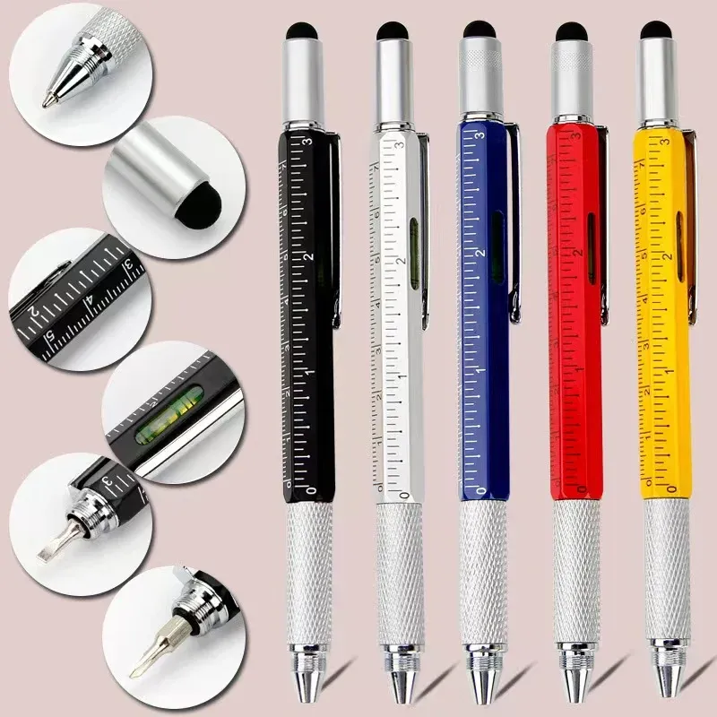 Stylet capacitif multifonctionnel 7 en 1 présenté dans son ensemble
