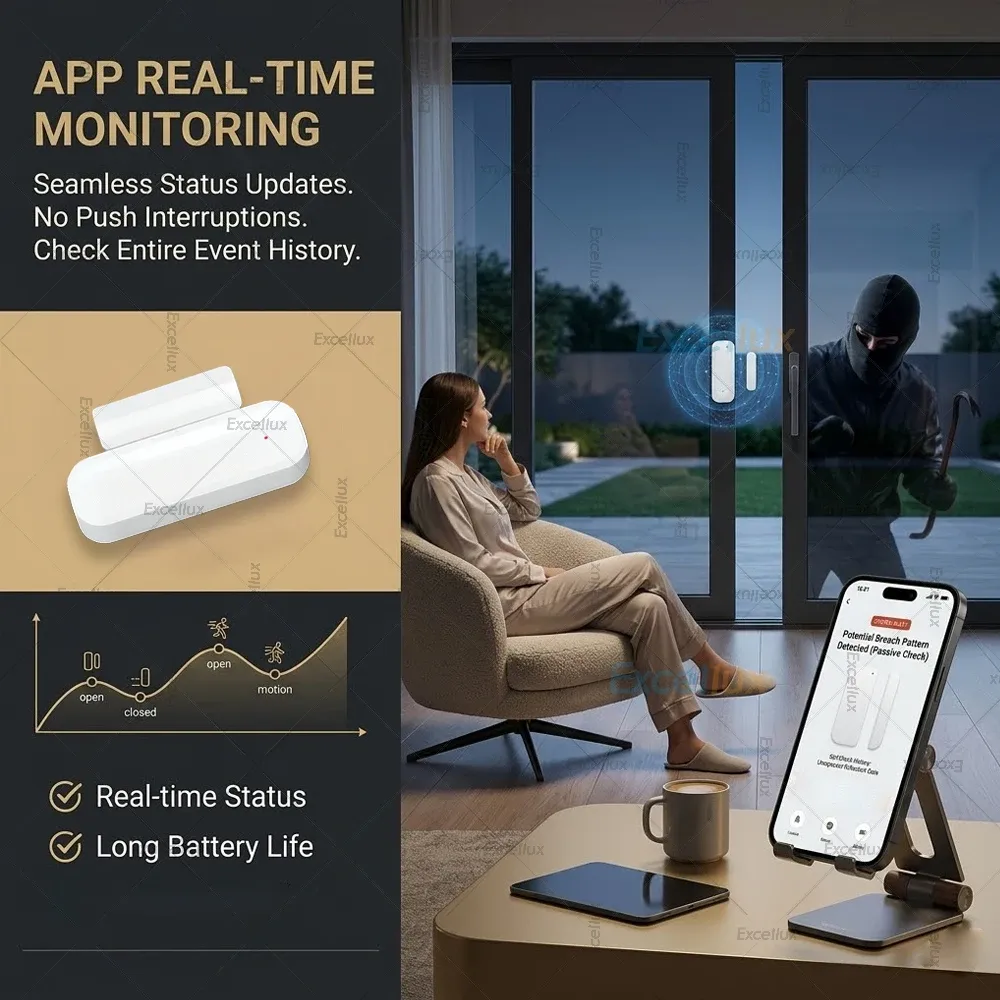 Capteur de porte et fenêtre Zigbee, mise en situation