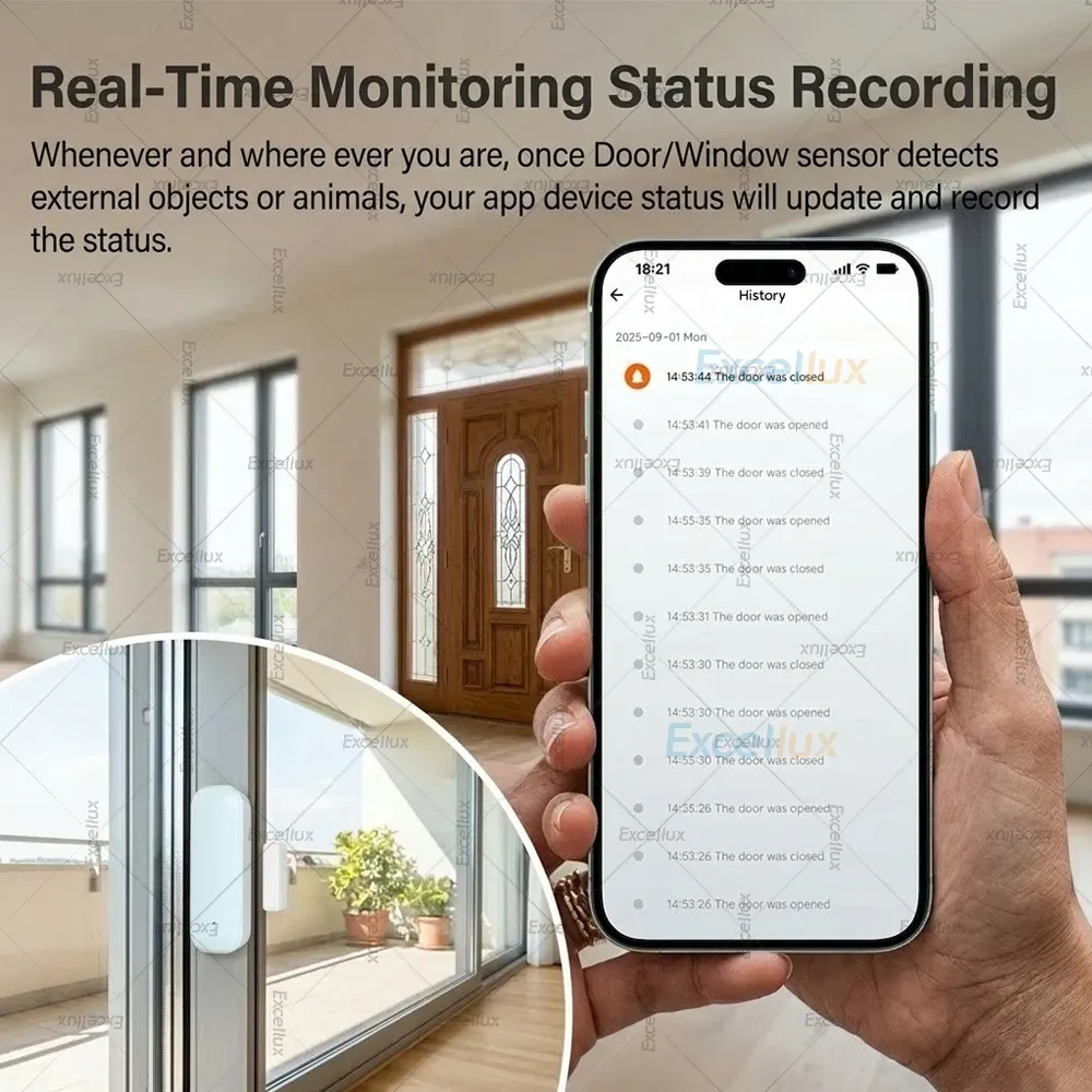 Capteur de porte et fenêtre Zigbee, installation