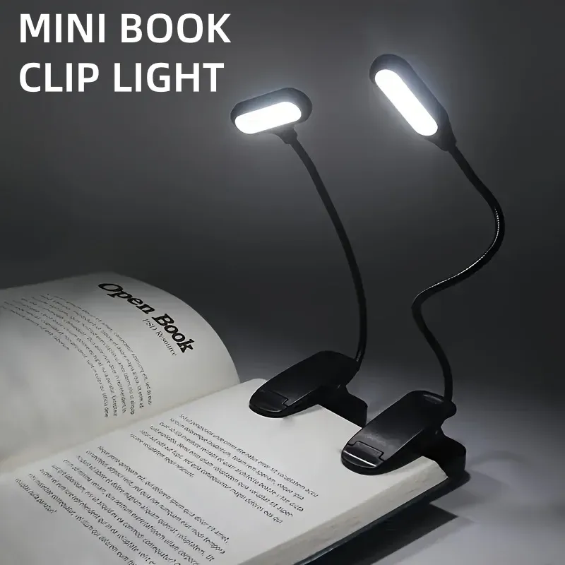 Mini lampe pince pour livre, sans fil, protection des yeux, lampe de lecture portable, petite lampe de bureau pour chambre, pour lecteurs et étudiants