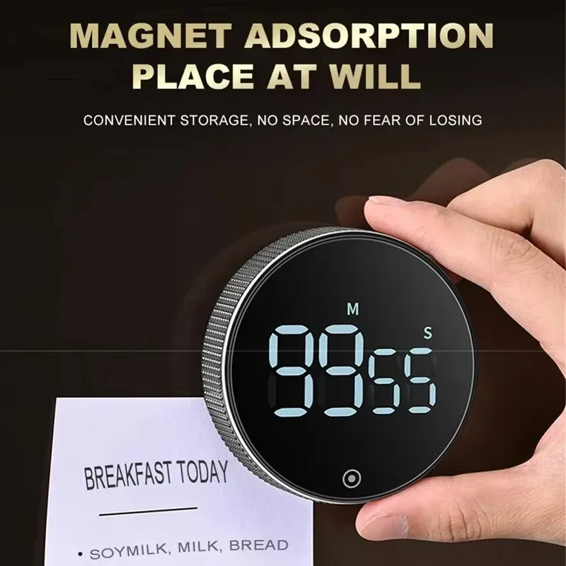 DINRGO Minuterie de cuisine magnétique numérique à compte à rebours 5
