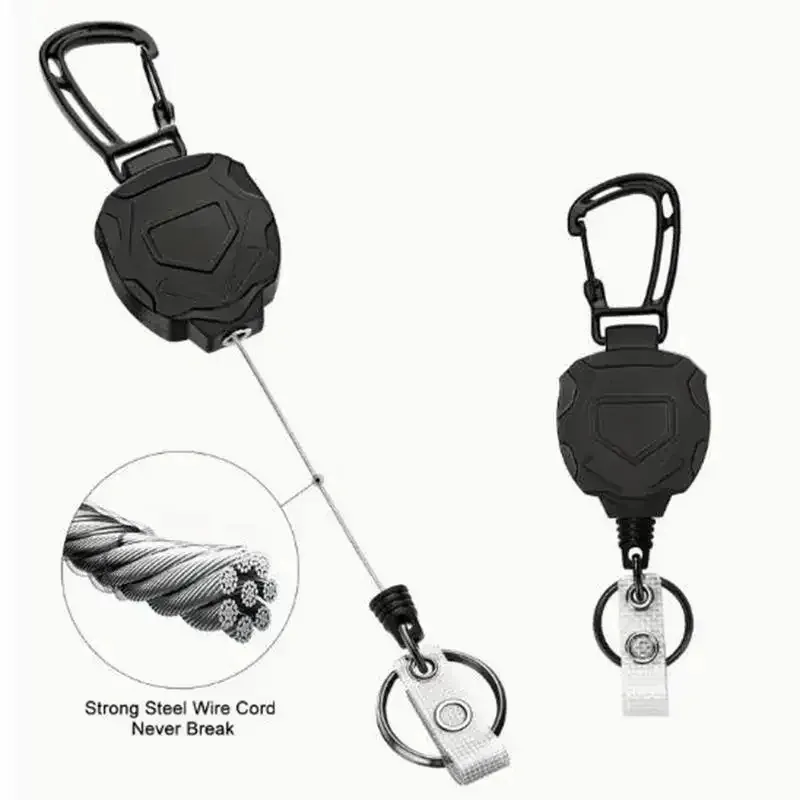 Clip de badge rétractable avec porte-carte robuste 6
