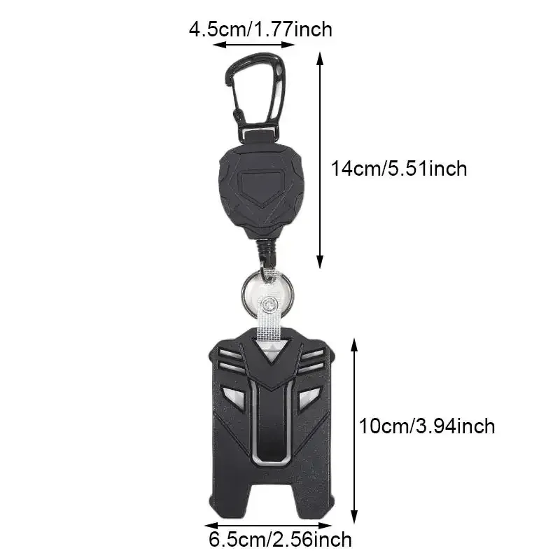 Clip de badge rétractable avec porte-carte robuste 8