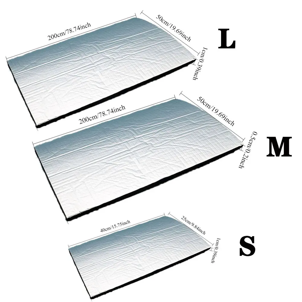 Tapis d'isolation phonique et thermique pour voiture, 200 x 50 cm, épaisseur 5/10 mm, mousse à cellules fermées 6