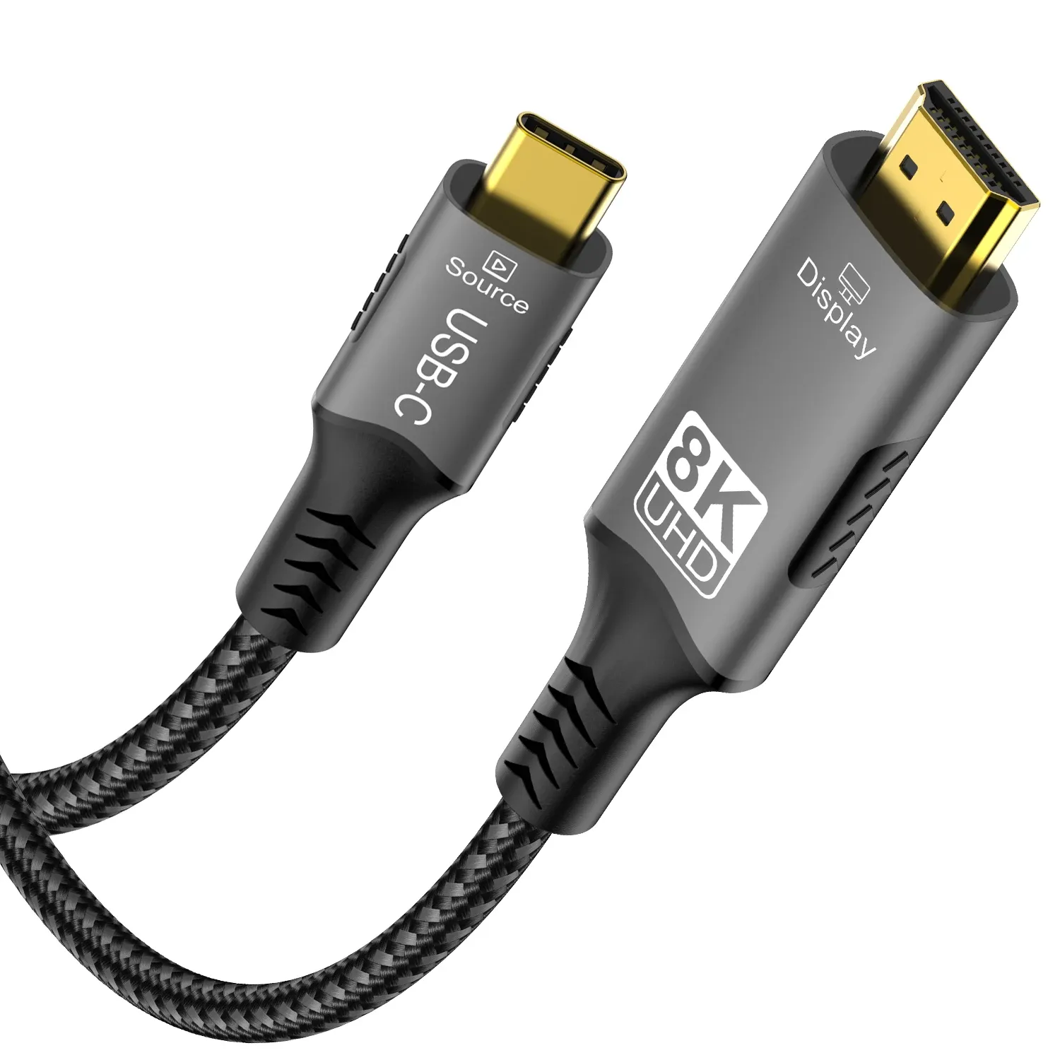 Adaptateur USB-C vers HDMI 2.1, 8K@60Hz, compatible Thunderbolt 3 pour MacBook Pro, iPad Pro et ordinateur portable 2