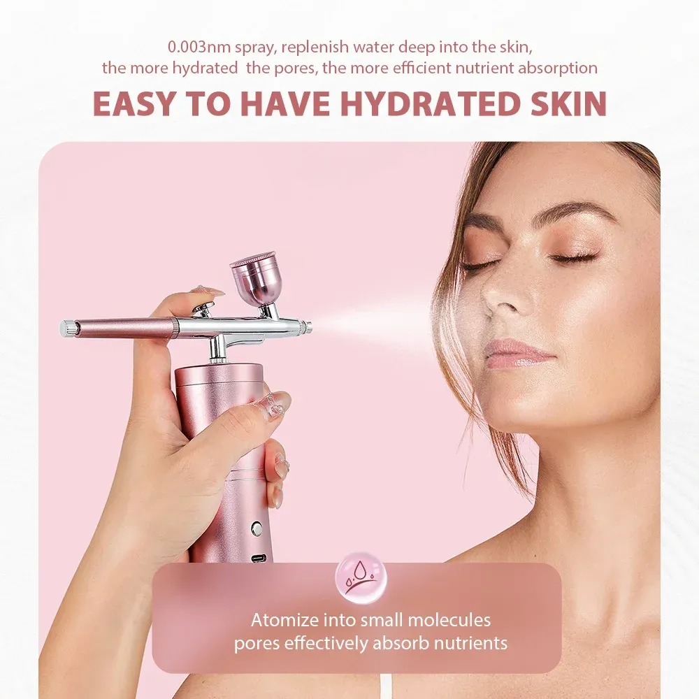 Kit aérographe avec mini compresseur d'air, buse 0,3 mm, rose 5