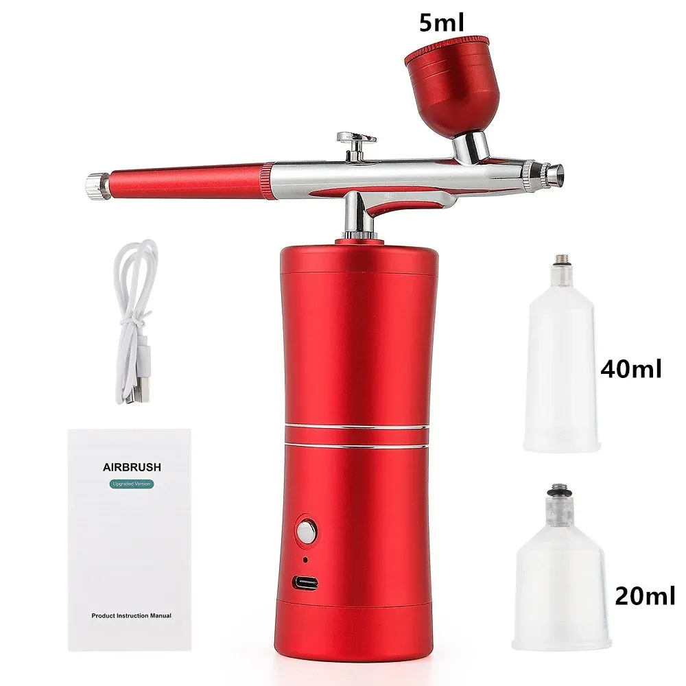 Kit aérographe avec mini compresseur d'air, buse 0,3 mm, rose 11
