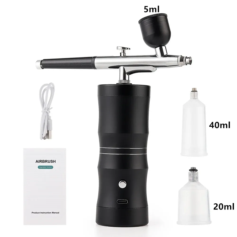 Kit aérographe avec mini compresseur d'air, buse 0,3 mm, rose 13