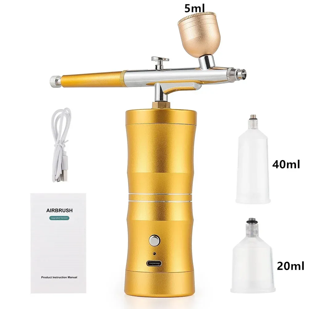 Kit aérographe avec mini compresseur d'air, buse 0,3 mm, rose 17
