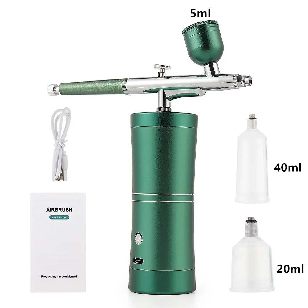 Kit aérographe avec mini compresseur d'air, buse 0,3 mm, rose 7