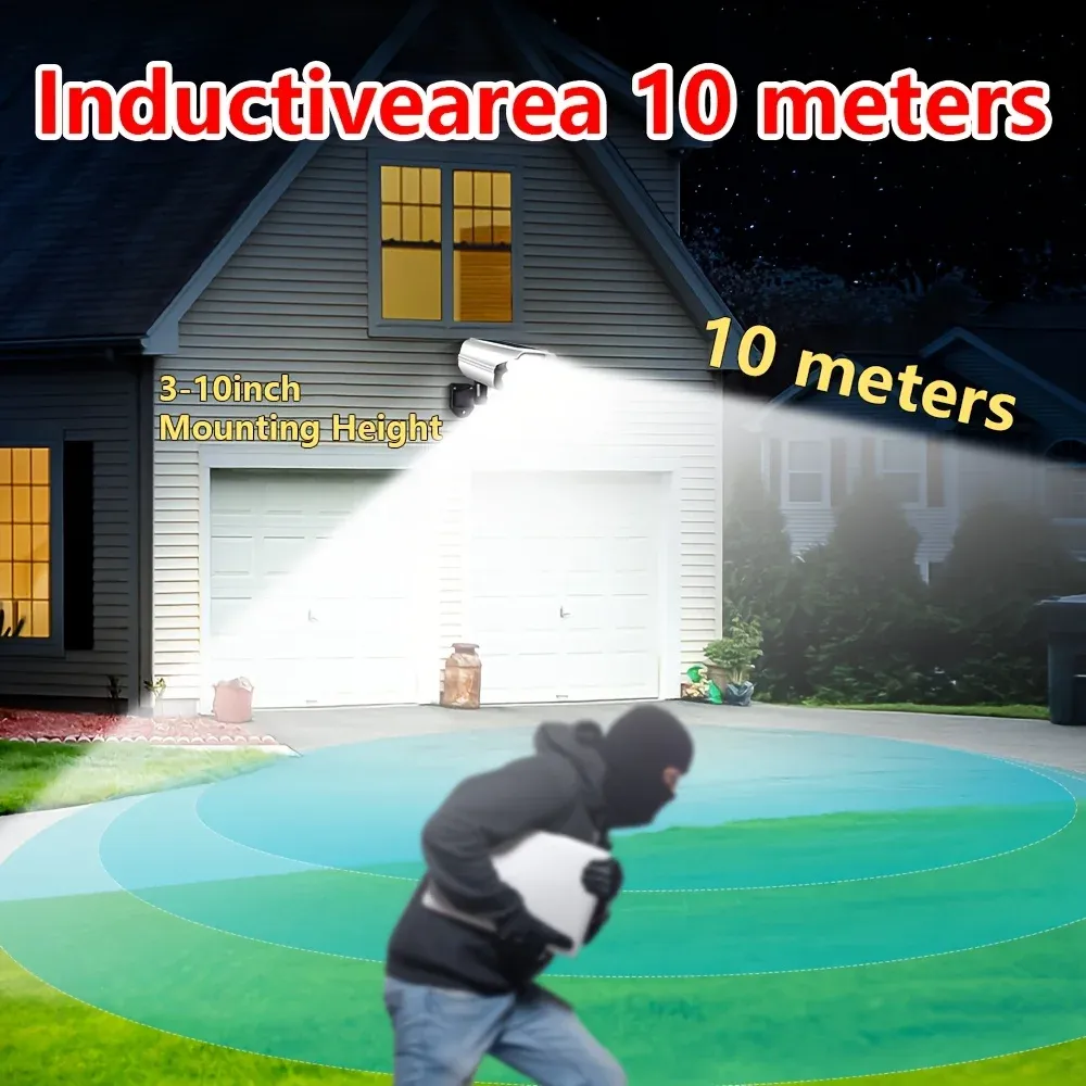 Lampe murale solaire, tête orientable à 360 degrés
