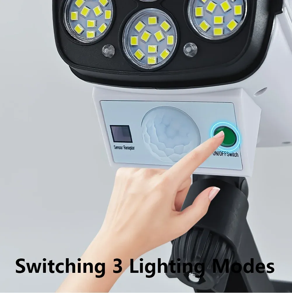 Lampe murale solaire installée à l'extérieur