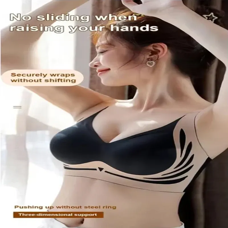 Soutien-gorge push-up sans couture à couverture complète pour femme, réglable et anti-affaissement 2