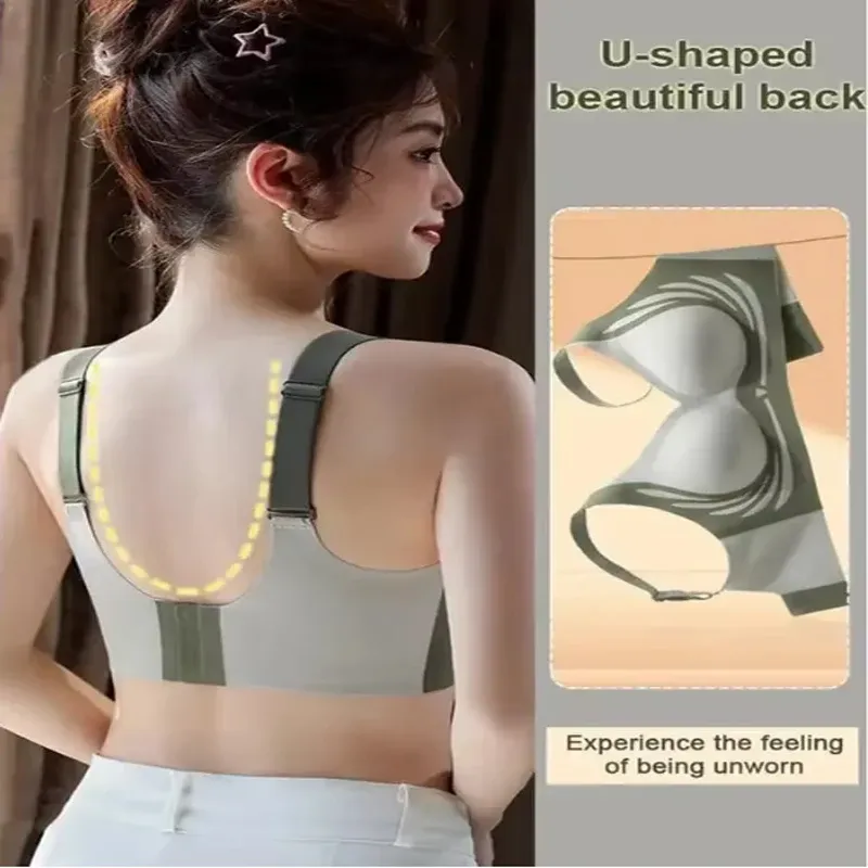 Soutien-gorge push-up sans couture à couverture complète pour femme, réglable et anti-affaissement 4