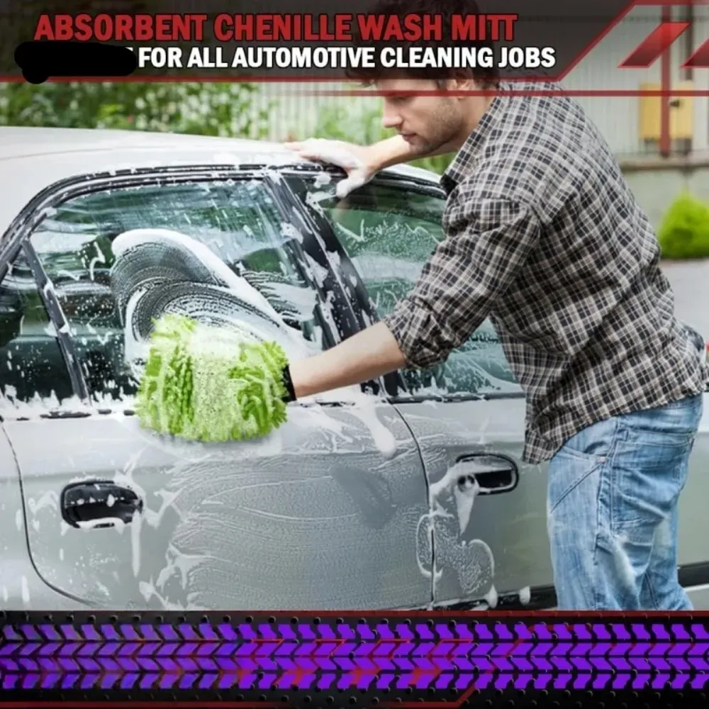 Gant de lavage en microfibre pour voiture, utilisation au quotidien