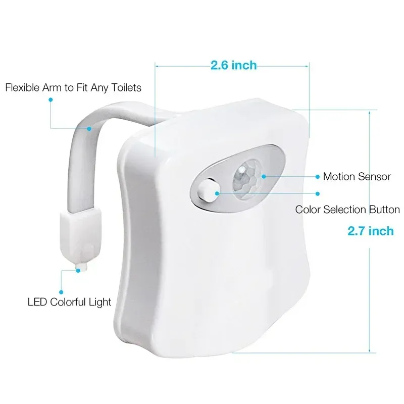 Veilleuse LED pour toilettes en situation
