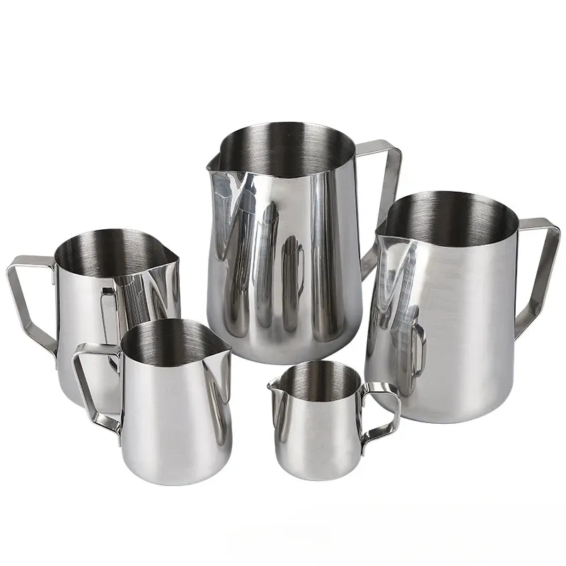 Pichet à mousse de café et de lait, 100/150/350/600 ml, pour Latte Art, en acier inoxydable, pichet de mesure, accessoire pour café 2