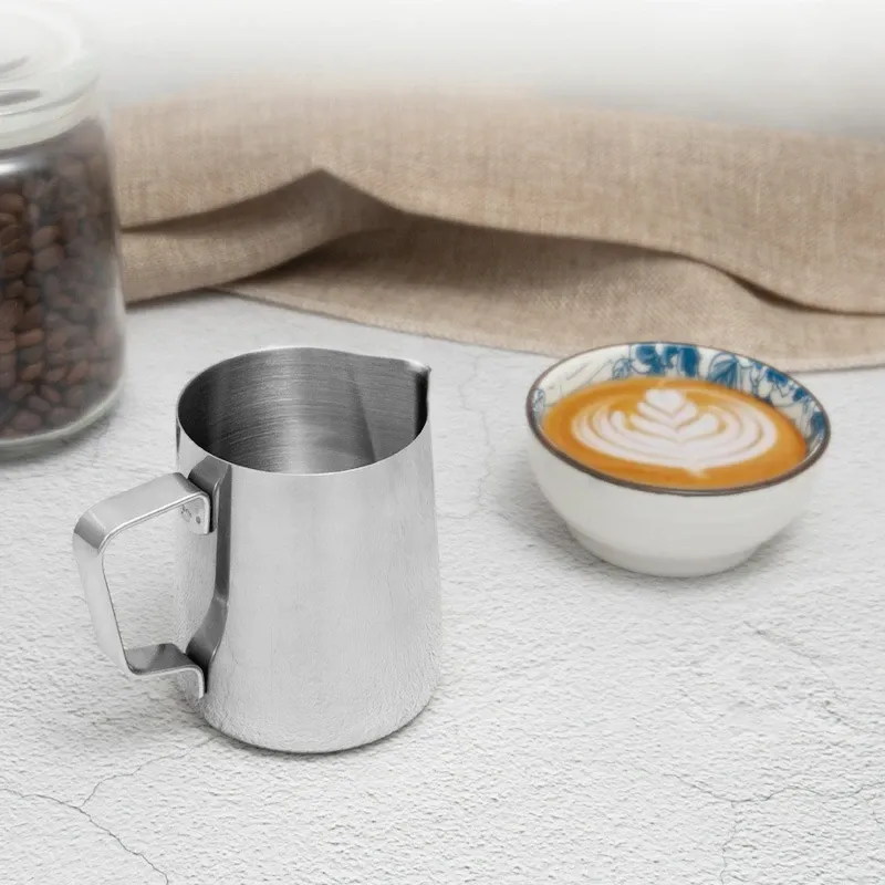 Pichet à mousse de café et de lait, 100/150/350/600 ml, pour Latte Art, en acier inoxydable, pichet de mesure, accessoire pour café 5