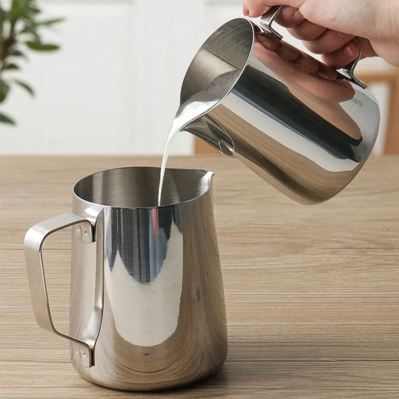 Pichet à mousse de café et de lait, 100/150/350/600 ml, pour Latte Art, en acier inoxydable, pichet de mesure, accessoire pour café 6