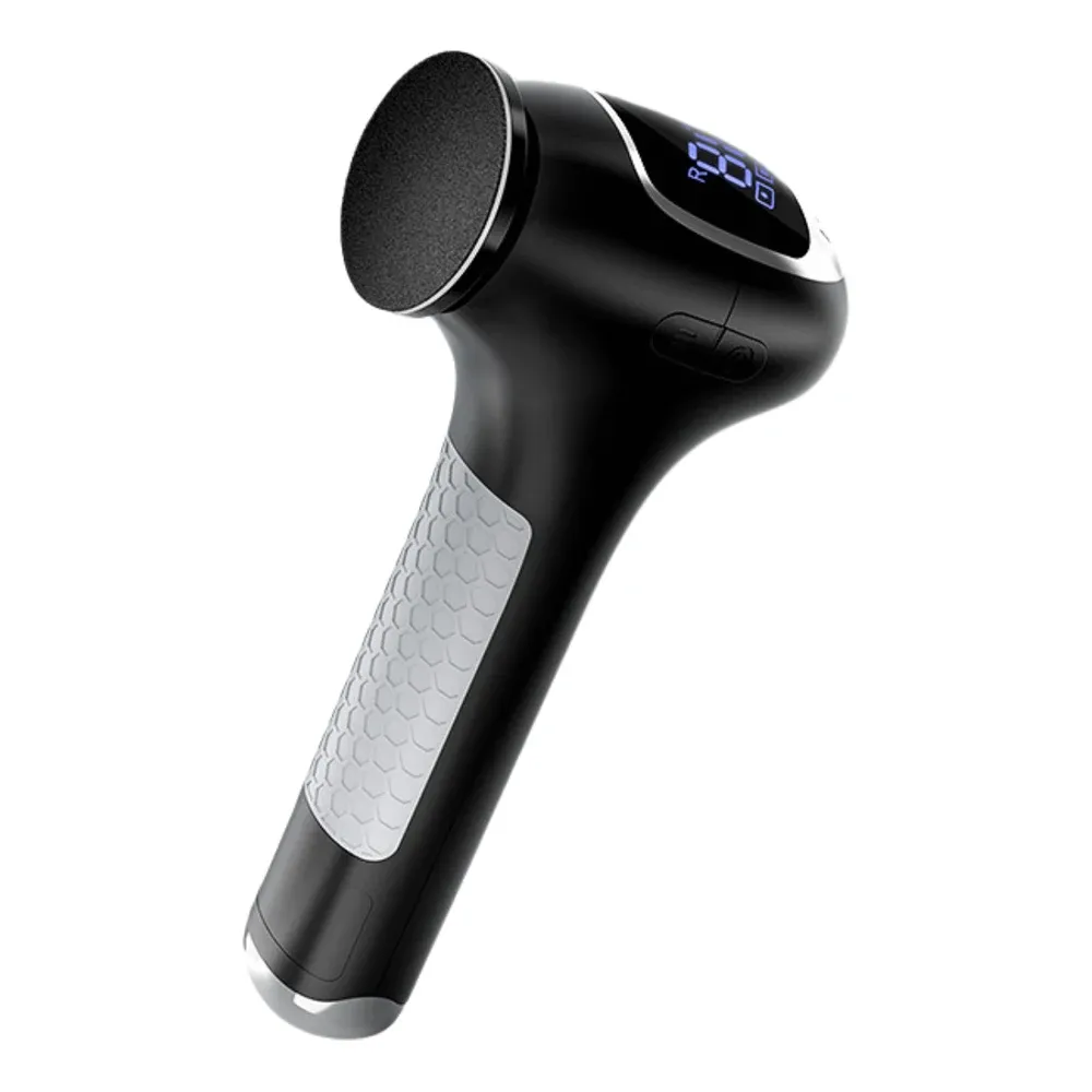 Râpe électrique pour callosités des pieds à vitesse variable, couple élevé de 8 N·cm, tête coudée et papier abrasif remplaçable 8