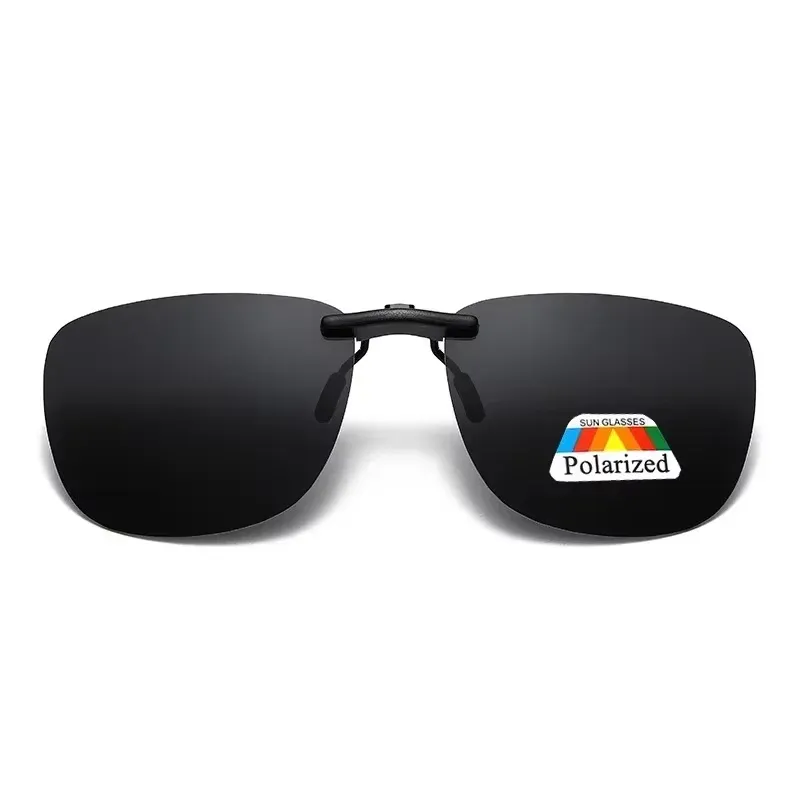 Lunettes de vision nocturne polarisées avec clips, protection UV400 et anti-éblouissement pour hommes et femmes, modèle carré vintage