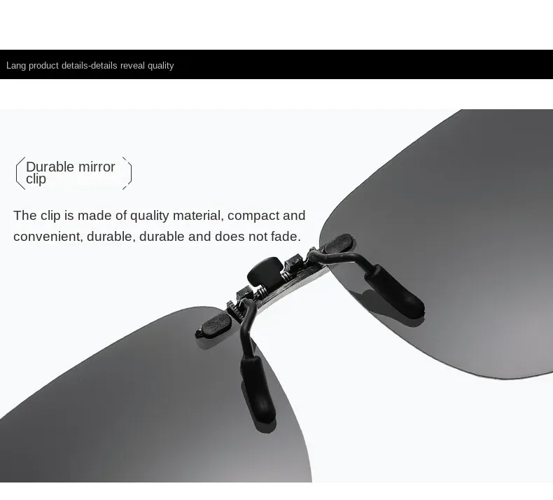 Lunettes à pince, détail de la monture