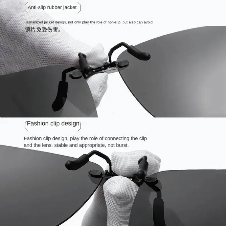 Lunettes à pince, finition élégante