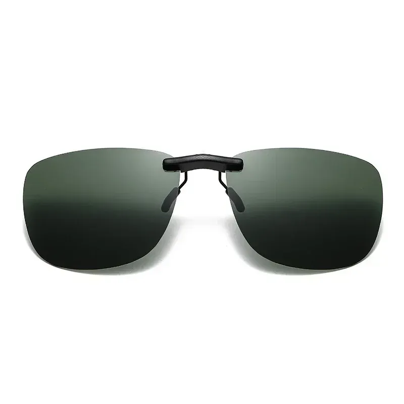 Lunettes de vision nocturne polarisées avec clips, protection UV400 et anti-éblouissement pour hommes et femmes, modèle carré vintage 8