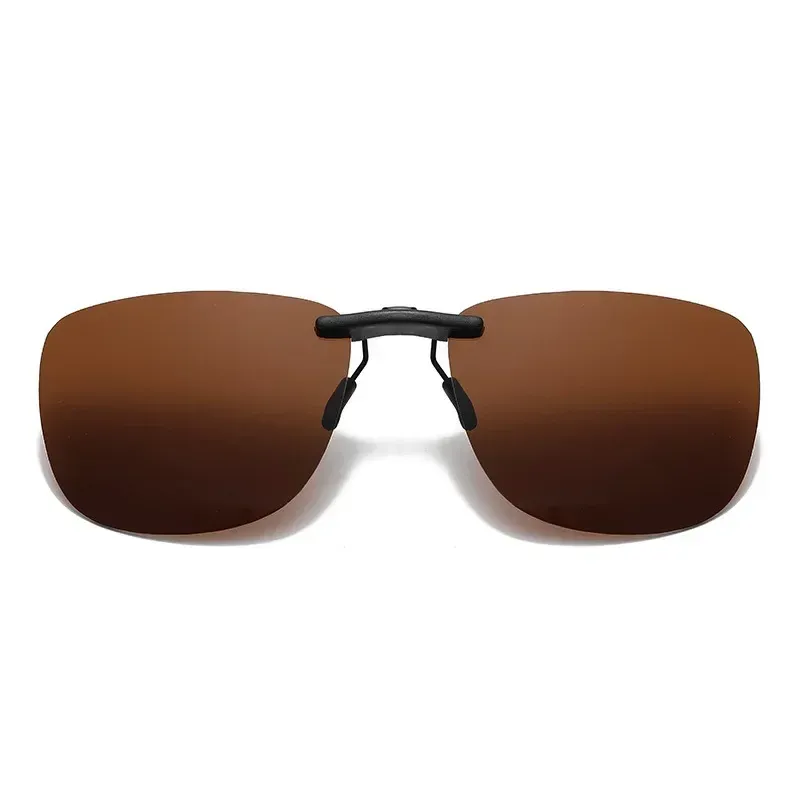 Lunettes de vision nocturne polarisées avec clips, protection UV400 et anti-éblouissement pour hommes et femmes, modèle carré vintage 9