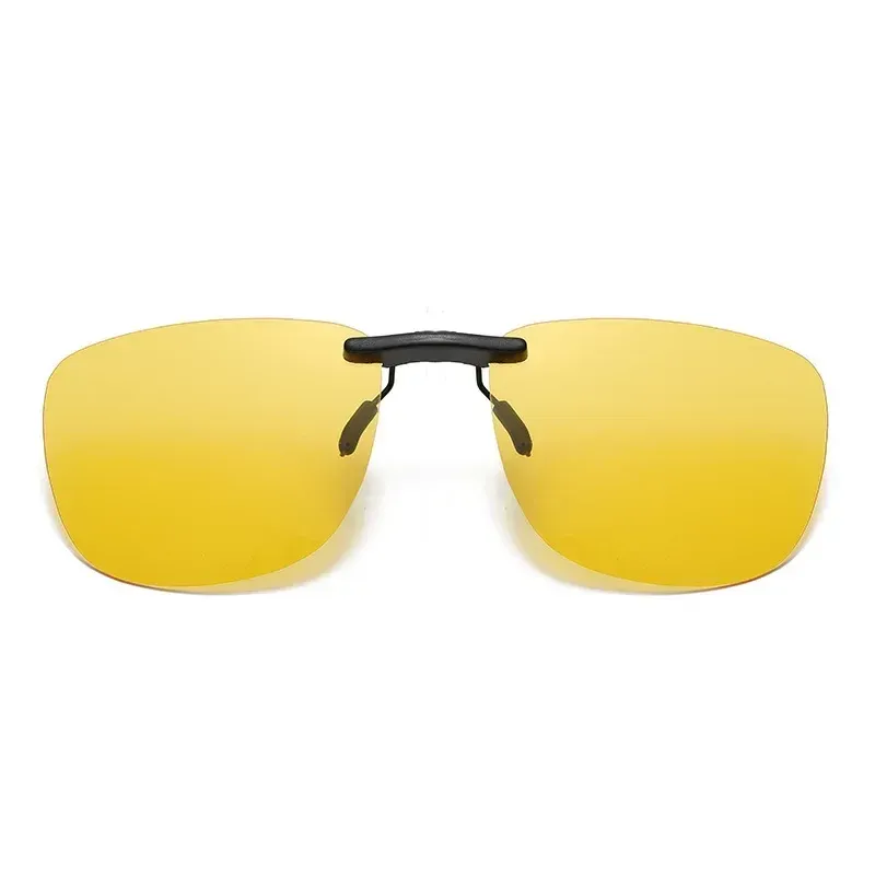 Lunettes de vision nocturne polarisées avec clips, protection UV400 et anti-éblouissement pour hommes et femmes, modèle carré vintage 10