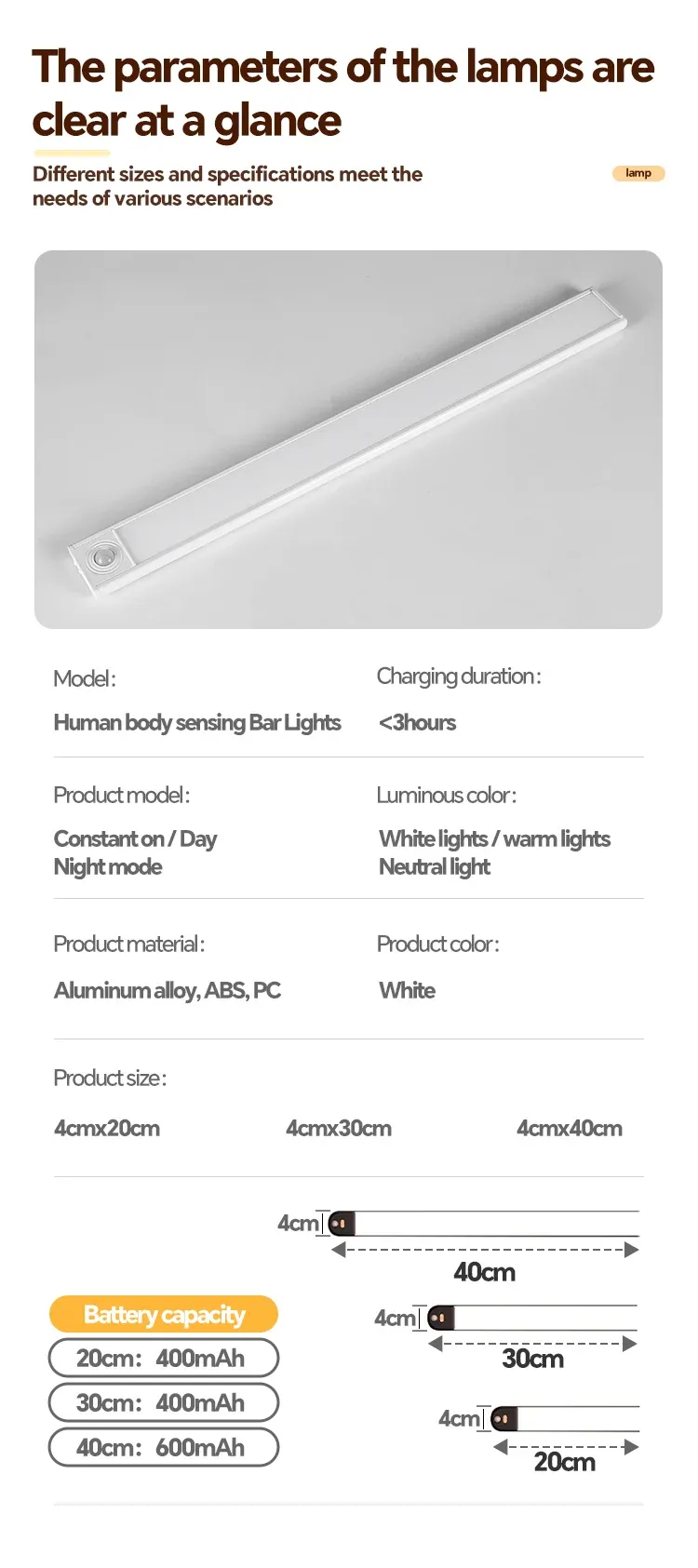 Barre lumineuse LED design et compacte