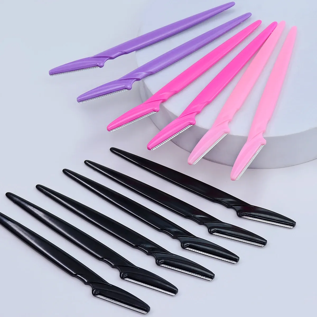 Lot de 12 rasoirs portables pour sourcils et visage, épilation sécurisée 3