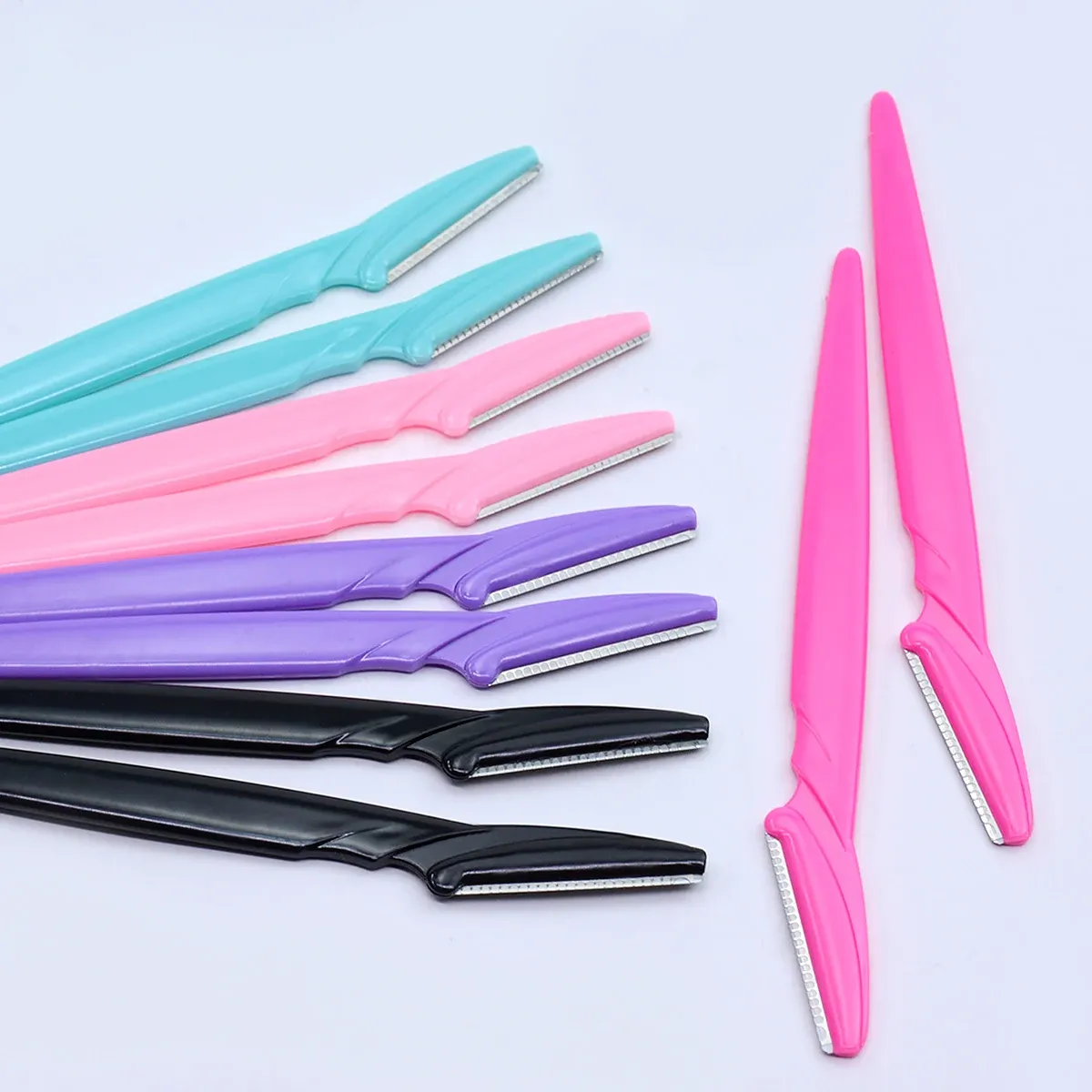 Lot de 12 rasoirs portables pour sourcils et visage, épilation sécurisée 5