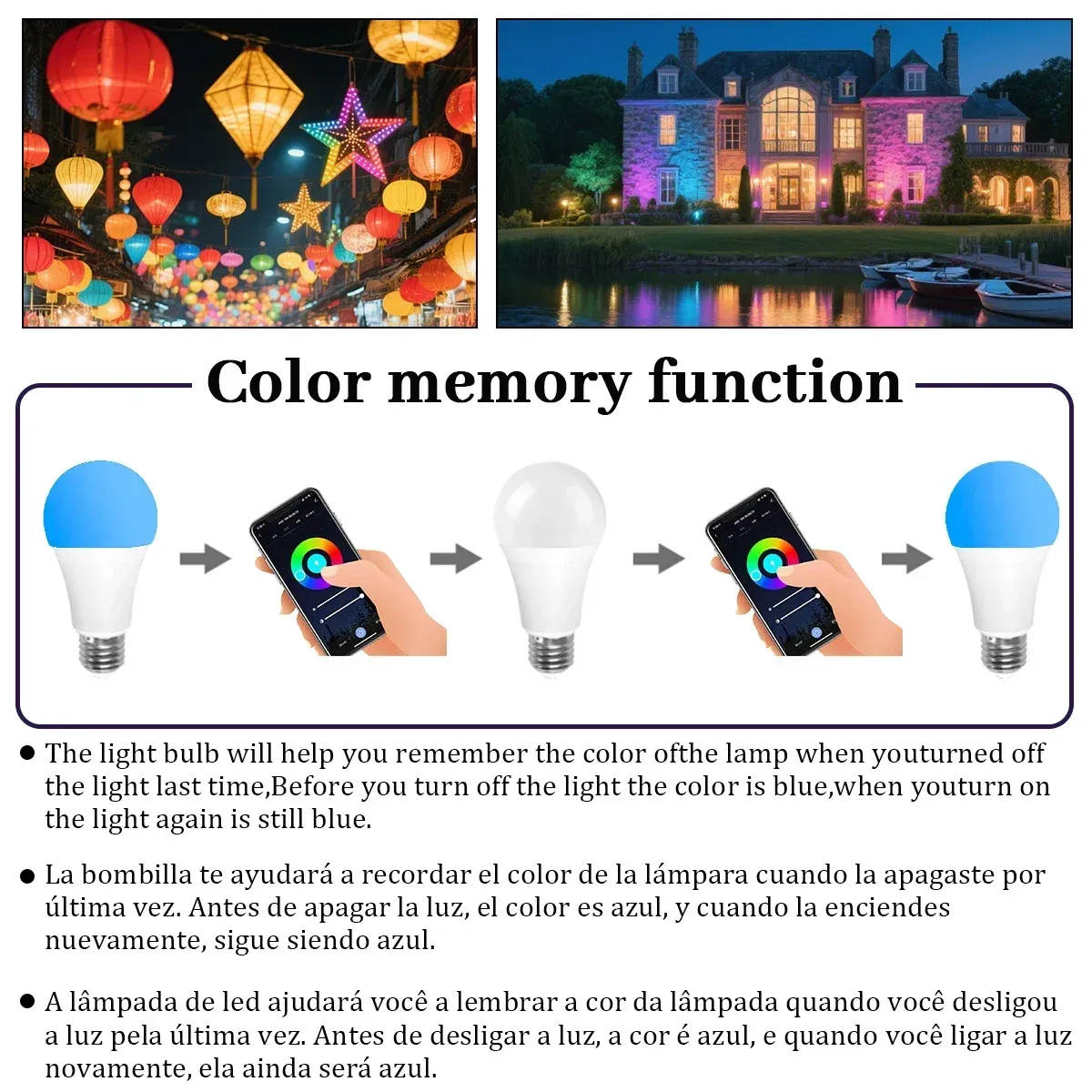 Ampoule LED intelligente dans un espace de vie