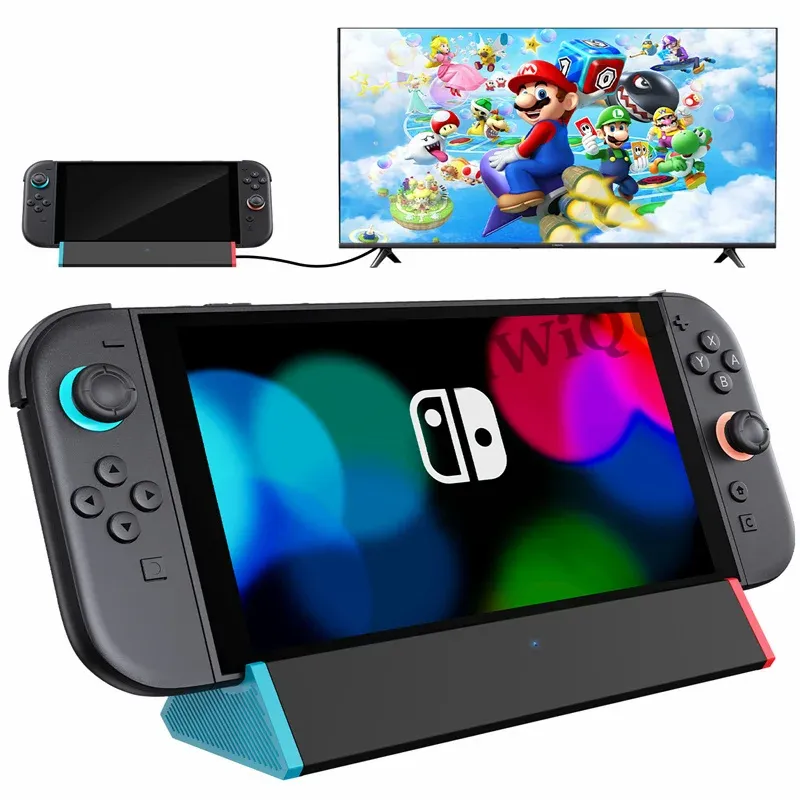 Station d'accueil TV portable pour Nintendo Switch 2 avec adaptateur HDMI 4K 120 Hz, port USB-C et charge 100 W